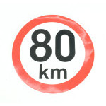 Samolepka rychlosti 80 km (průměr 190mm)