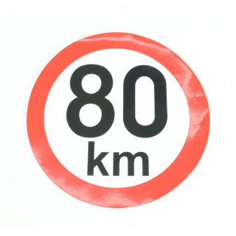 Samolepka rychlosti 80 km (průměr 190mm)