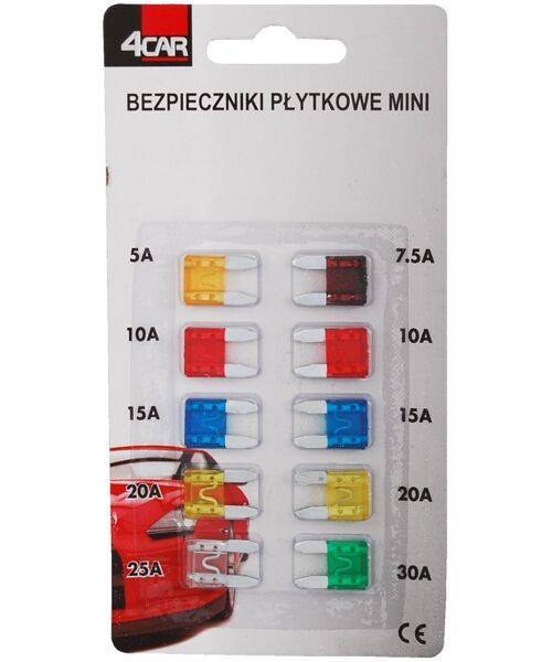 Sada mini pojistek plochých 10ks