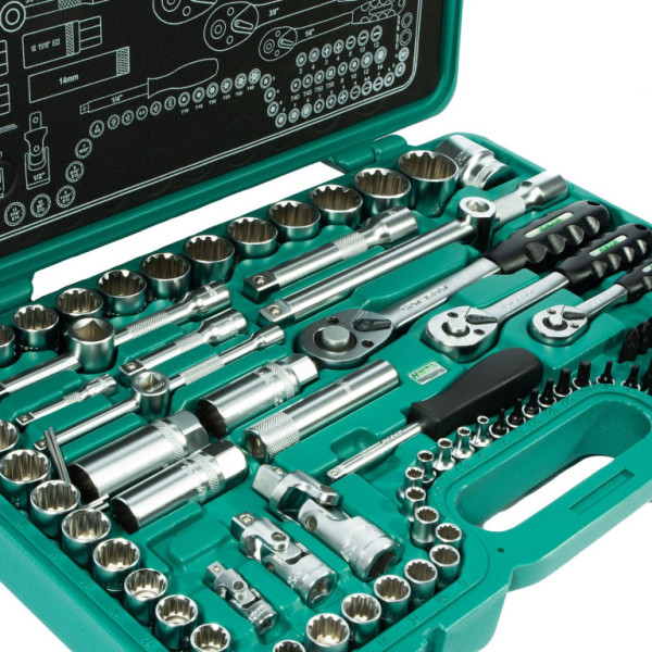 Sada hlavic 1/4"-3/8"-1/2" 99 dílů