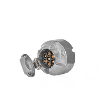 Zásuvka 7 polová hliník 12V