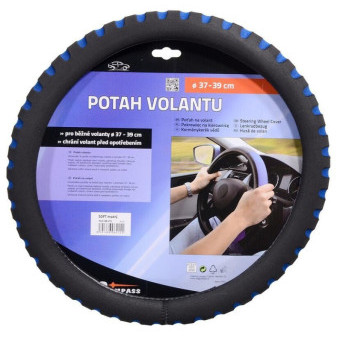 Potah volantu SOFT modrý 37-39cm