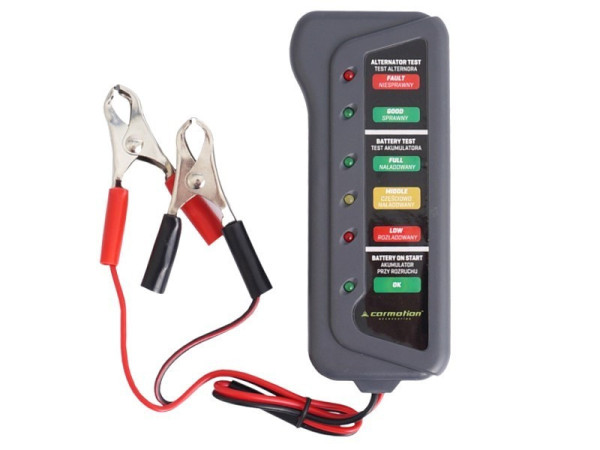 Tester autobaterie a alternátoru 12V