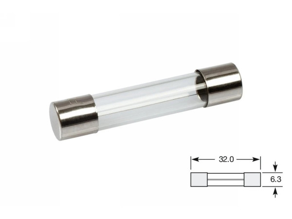Pojistka skleněná 20A - 6.3*32mm