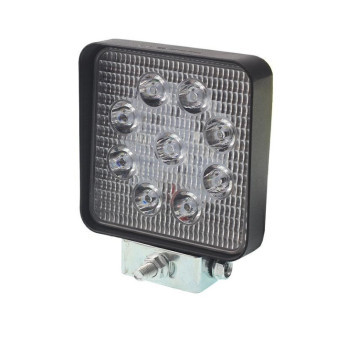 Svítilna pracovní 9 LED, 10-30V, 9*3W, 109x109mm