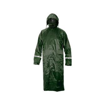 Plášť pogumovaný CXS-VENTO, dlouhý s kapucí, zelený, vel. 3XL, CANIS