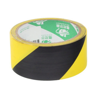 Páska lepící varovací černožlutá, 20m, 50mm