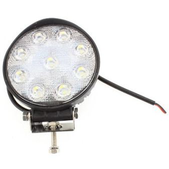 Svítilna pracovní kulatá, 9 LED, 12-24V, 9*3W, D=116mm