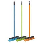 Smeták s násadou 110–116 cm – plastový, husté štětiny, mix barev