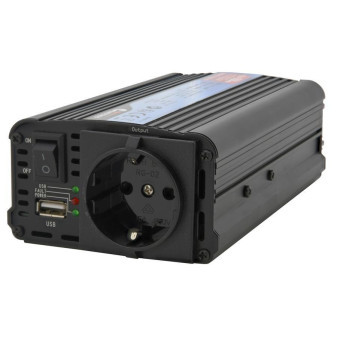 Měnič napětí 12 / 230 V 550 W – USB, ventilátor, autozapalovač i baterie