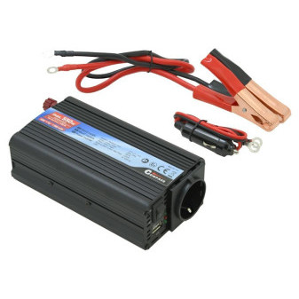 Měnič napětí 12 / 230 V 550 W – USB, ventilátor, autozapalovač i baterie