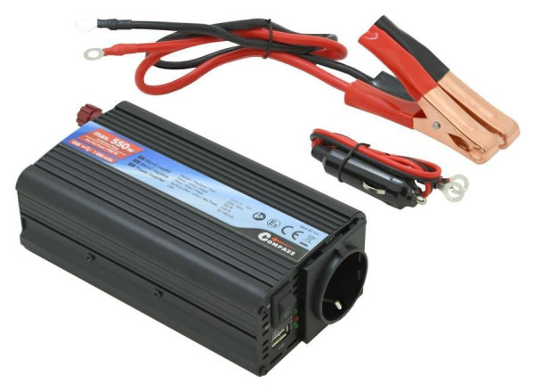 Měnič napětí 12 / 230 V 550 W – USB, ventilátor, autozapalovač i baterie