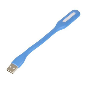Lampička silikonová USB, 6 LED modrá