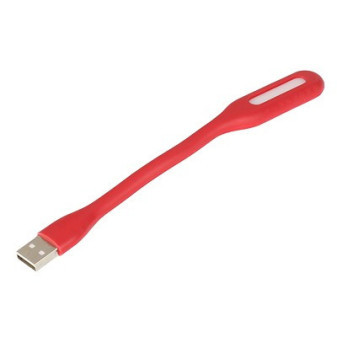 Lampička silikonová USB, 6 LED 5V, 1,2W, červená