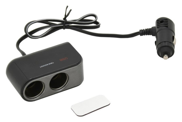 Rozdvojka 12/24V, 2x USB 2100mA