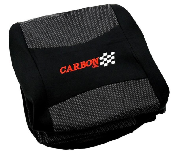 Potahy sedadel sada 9ks Carbon Dark černé AIRBAG