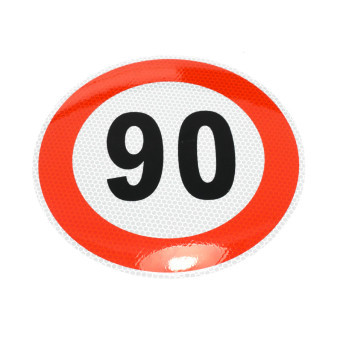 Samolepka rychlosti 90 km reflexní (průměr 200mm)