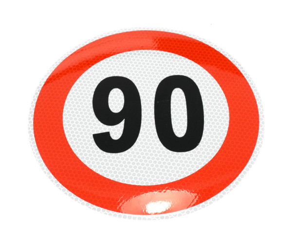 Samolepka rychlosti 90 km reflexní (průměr 200mm)
