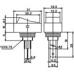 Vypínač kolébkový ON-OFF 1pol.12V/20A