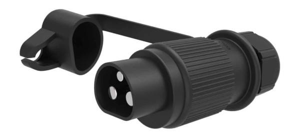 Zástrčka zásuvky přívěsu 3-pin – plastová, 12 V, pro základní osvětlení přívěsu