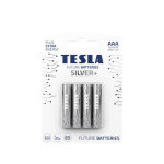 Baterie AAA SILVER 1,5V alkalická TESLA - balení 4 kusů