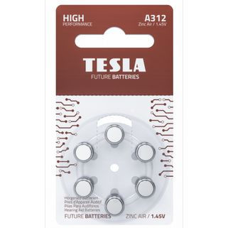 Baterie TESLA A312 zinek-vzduch TESLA - balení 6 kusů