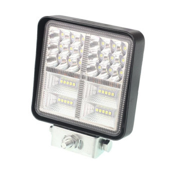 Svítilna pracovní 38 LED bílá + 16 LED žlutá, 10-30V, 38*3W, 108x108x37mm