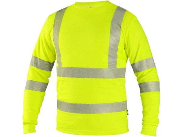 Tričko CXS OLDHAM, dlouhý rukáv, výstražné, pánské, žluté, vel. XL