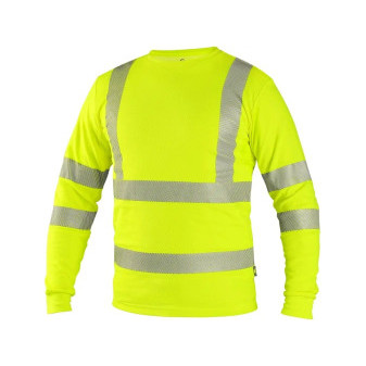 Tričko CXS OLDHAM, dlouhý rukáv, výstražné, pánské, žluté, vel. 2XL
