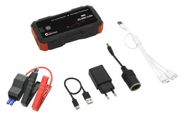 Powerbank 20000mAh 2000A s funkcí Jump Starter