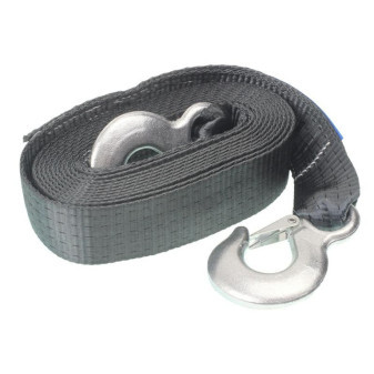 Lano tažné 4.0T, 5.0M s hákem, černé