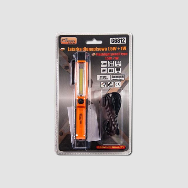 Svítilna montážní/pracovní nabíjecí 145LM, 800mAh