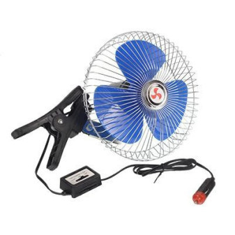 Ventilátor otočný, kovový 12V s přepínačem rychlosti