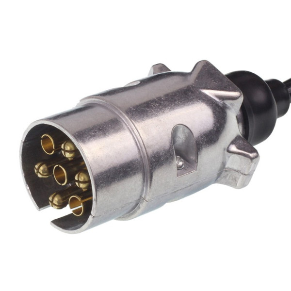 Kabel elektrický 7/12V 2 zástrčky kov 5m