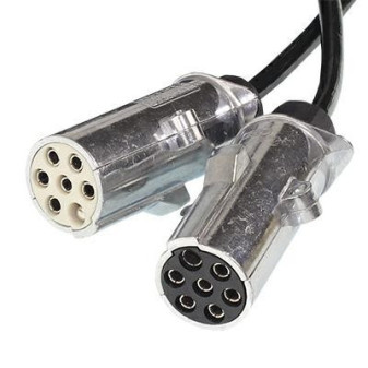 Adaptér spirálový  2X7 (24N+24S) / 15/24V 4,5Mb, max. pracovní délka 3,6 m, kovové zástrčky