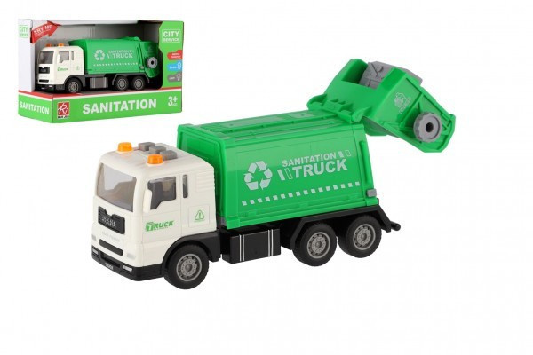 Hračka auto popeláři plast na setrvačník 17cm