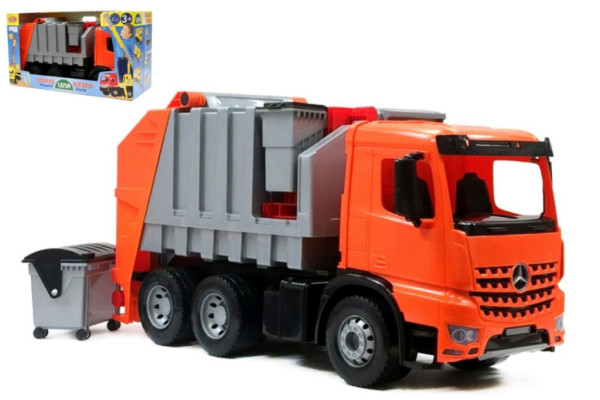 Hračka Auto popelář plast 72cm 3-osý Mercedes Actros v krabici