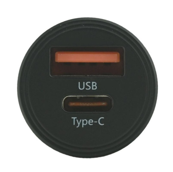 Zástrčka 12-24V USB-A / USB-C 30W, rychlonabíjecí