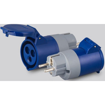 Adaptér 230V 3kolík/ 230V EURO+CZ