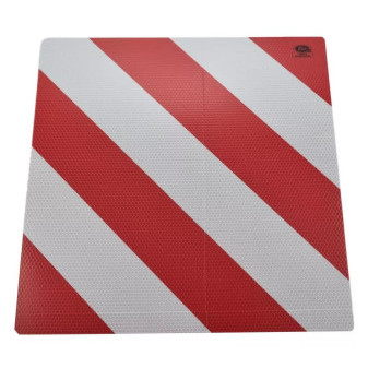 Tabule reflexní červeno bílá pro nadměrný náklad pravá (500x500 mm), reflexní, pozink