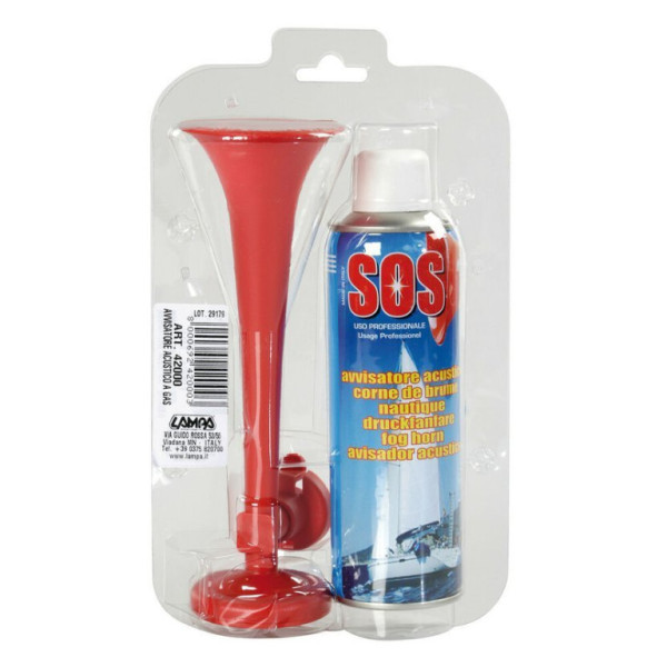 Fanfára /houkačka vzduchová ruční, SOS, 300ml, 114 dB