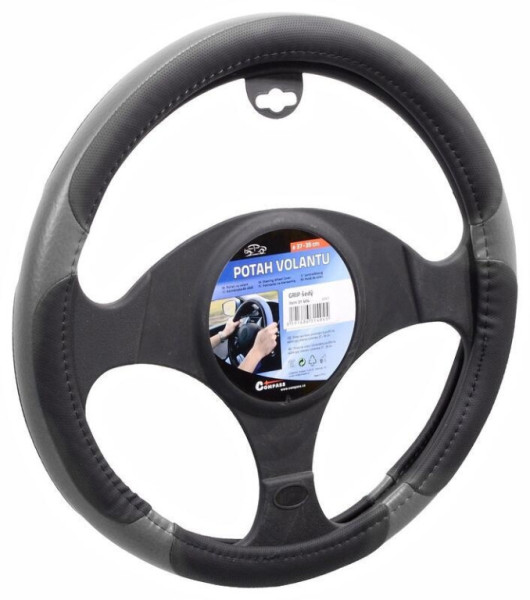 Potah volantu GRIP šedý 37-39cm