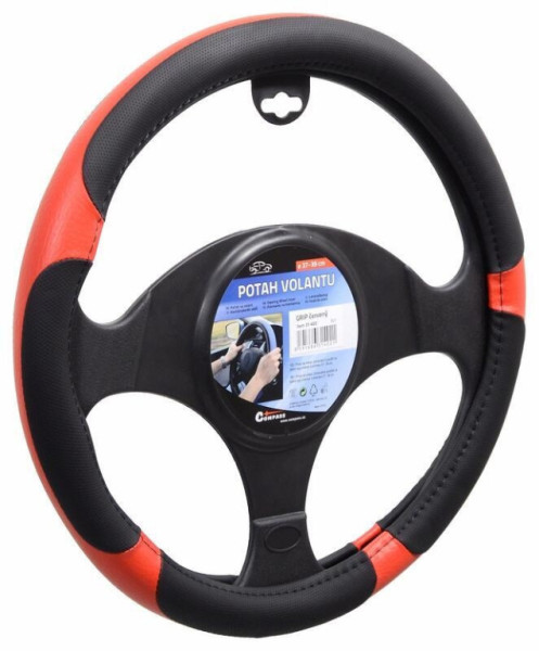 Potah volantu GRIP červený 37-39cm