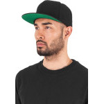 Čepice kšiltovka Snapback, FLEXFIT Yupoong baseballová, černo-zelená