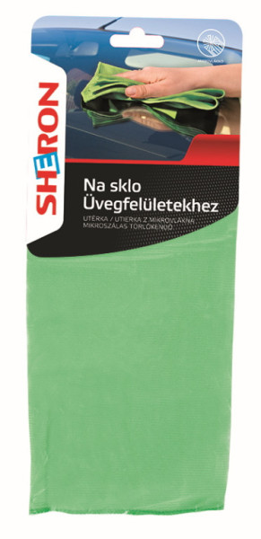 Utěrka z mikrovlákna na sklo