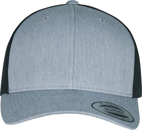 Čepice kšiltovka FLEXFIT Yupoong, Trucker, síťkovaná, vřesově šedo-černá