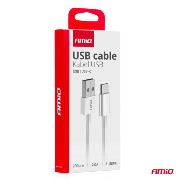 Kabel datový a nabíjecí  USB / USB-C  2m