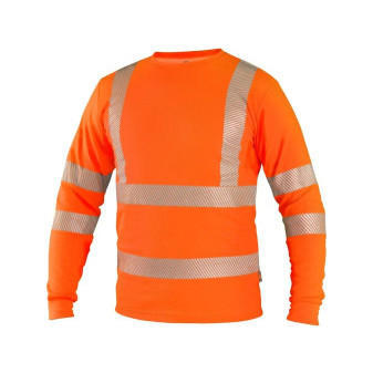 Tričko CXS OLDHAM, dlouhý rukáv, výstražné, pánské, oranžové, vel. 2XL