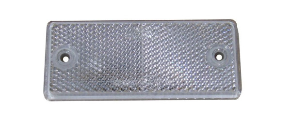 Odrazka obdelníková bílá, 2 díry, 90x40mm
