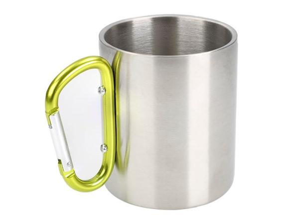 Hrnek nerez - s karabinou - 300ml